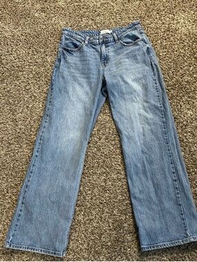 Bohme Jeans Women's 29 Blue Marshall Straight Leg Denim Mid-Rise Comfort Classic